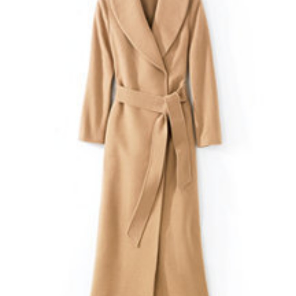 Spiegel Cashmere-Blend Robe Coat (Red)